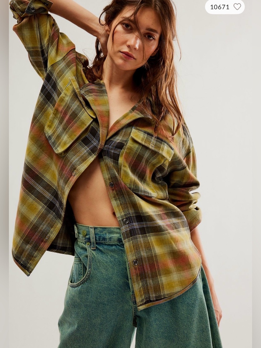 We The Free Izzie Cargo Plaid Shirt S & XS